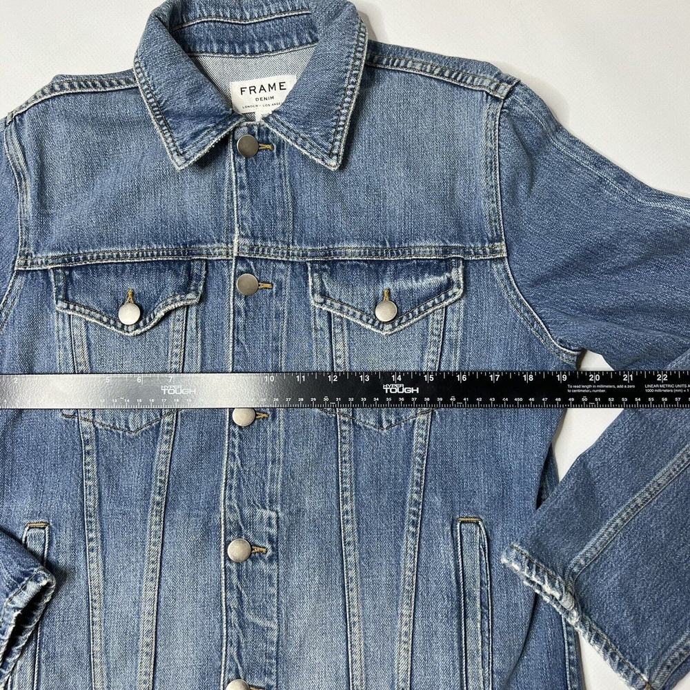 FRAME Le Vintage Jean Jacket In Canyon Cove Denim Womens XS - Picture 9 of 12